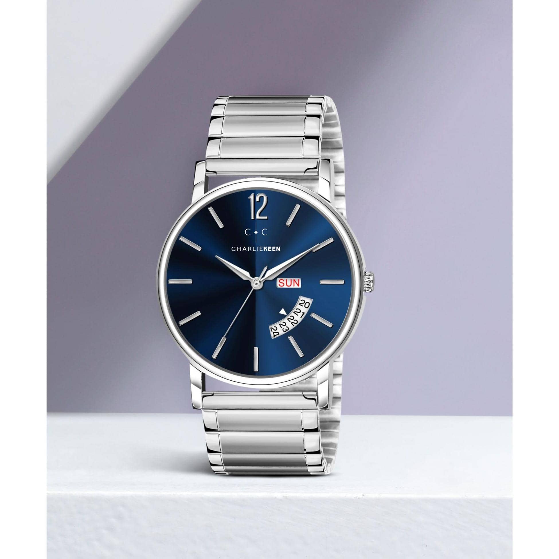 CHARLIEKEEN Silver Stainless Steel Analog Men's Watch