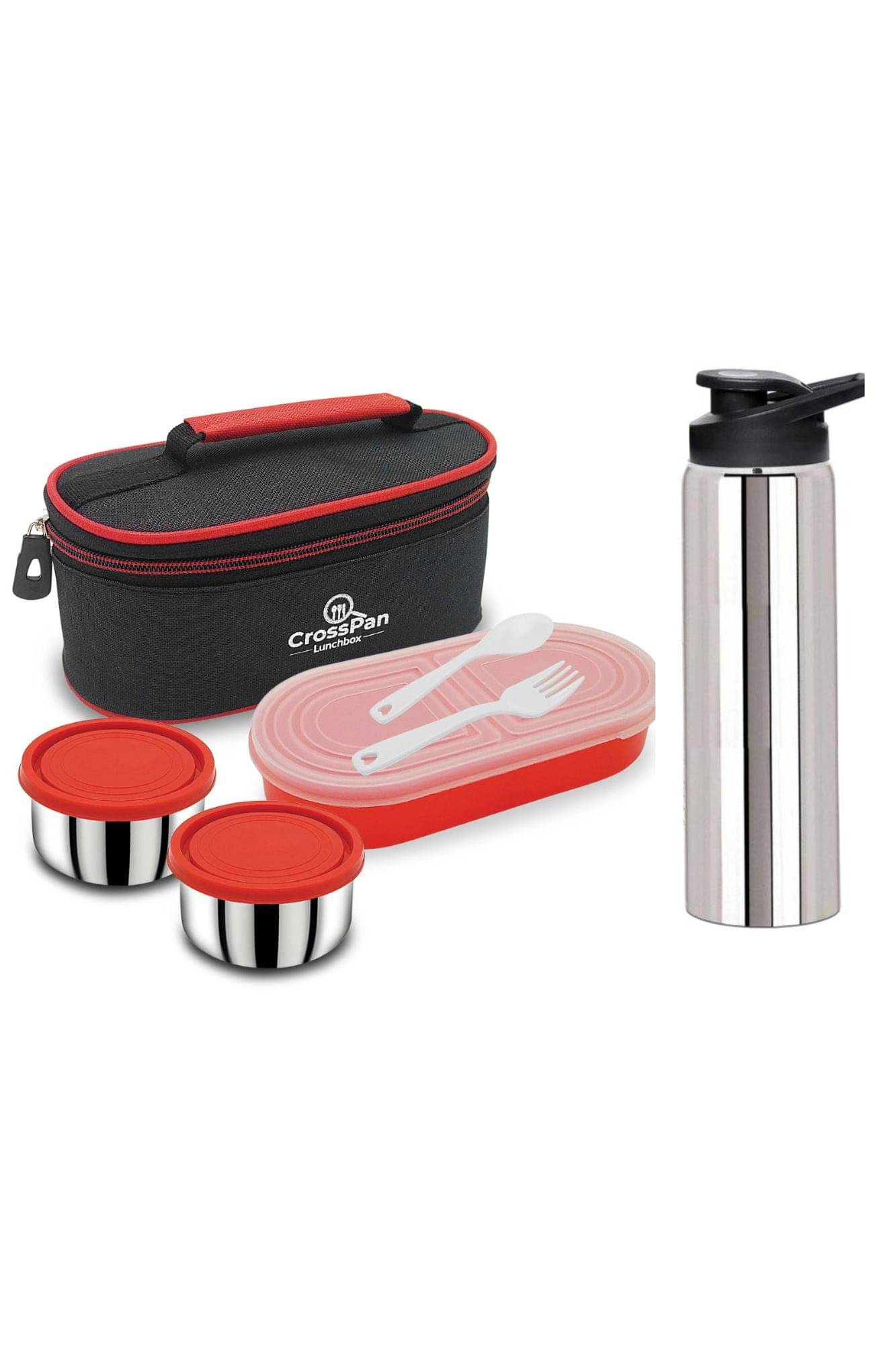 CrossPan LUNCH BOX/TIFFIN BOX Stainless Steel Lunch Box 3 - Container ( Pack of 1 ) CrossPan LUNCH BOX/TIFFIN BOX Stainless Steel Lunch Box 3 - Container ( Pack of 1 )
