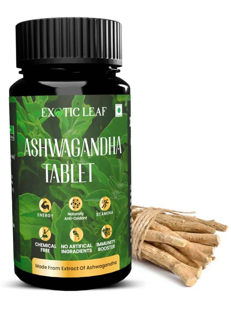 EXOTIC LEAF Ashwagandha 120 Tablet General Wellness, Ayush Approved Immunity Booster EXOTIC LEAF Ashwagandha 120 Tablet General Wellness, Ayush Approved Immunity Booster
