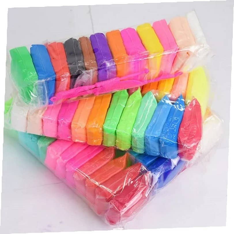 Freedy (Pack of 12) Air Dry Clay, Colorful Children Soft Clay, Creative Art Crafts, Gifts for Kids-Multi Color. Non-Toxic Modeling Magic Fluffy Foam Bouncing Clay Putty Kit for Kids with Tools