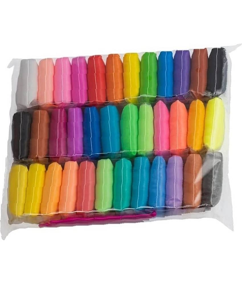 Freedy (Pack of 12) Air Dry Clay, Colorful Children Soft Clay, Creative Art Crafts, Gifts for Kids-Multi Color. Non-Toxic Modeling Magic Fluffy Foam Bouncing Clay Putty Kit for Kids with Tools - Stationery | Buy online on ZillyBuy