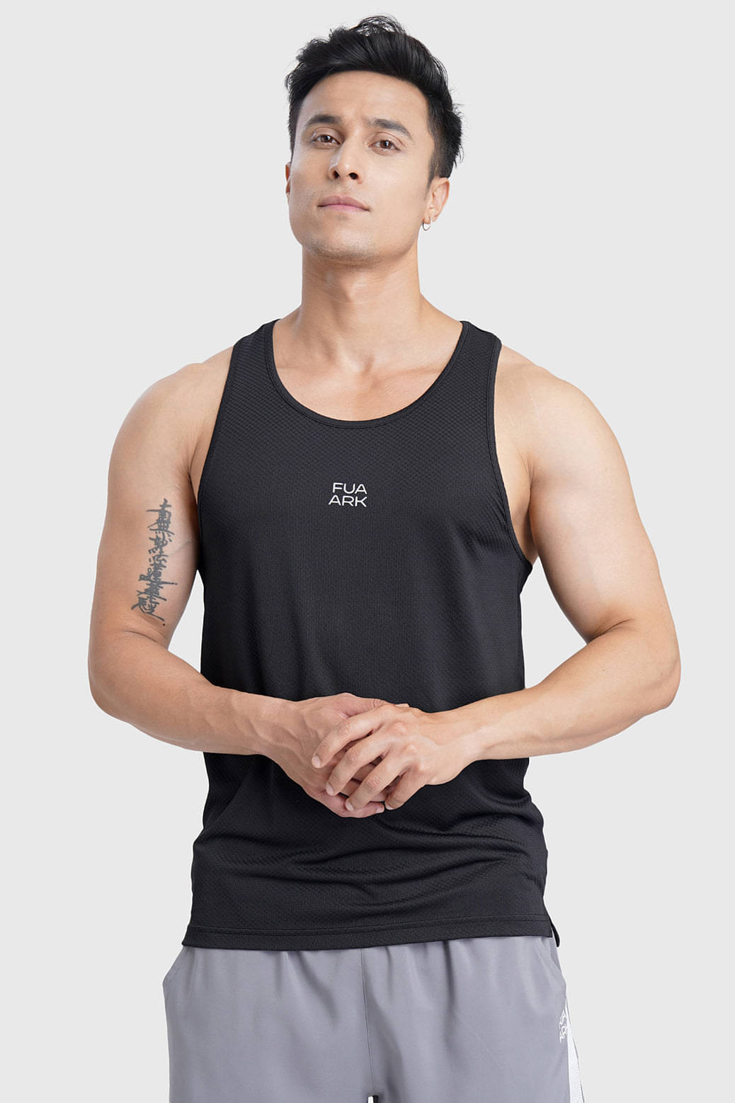 Fuaark Black Polyester Regular Fit Men's Tanks ( Pack of 1 ) Fuaark Black Polyester Regular Fit Men's Tanks ( Pack of 1 )