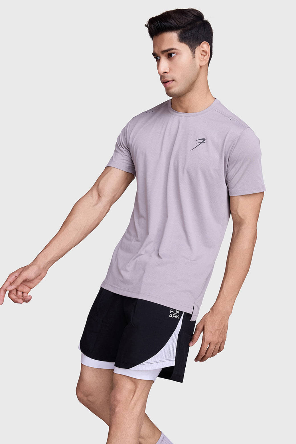 Fuaark Grey Polyester Regular Fit Men's Sports T-Shirt ( Pack of 1 ) Fuaark Grey Polyester Regular Fit Men's Sports T-Shirt ( Pack of 1 )