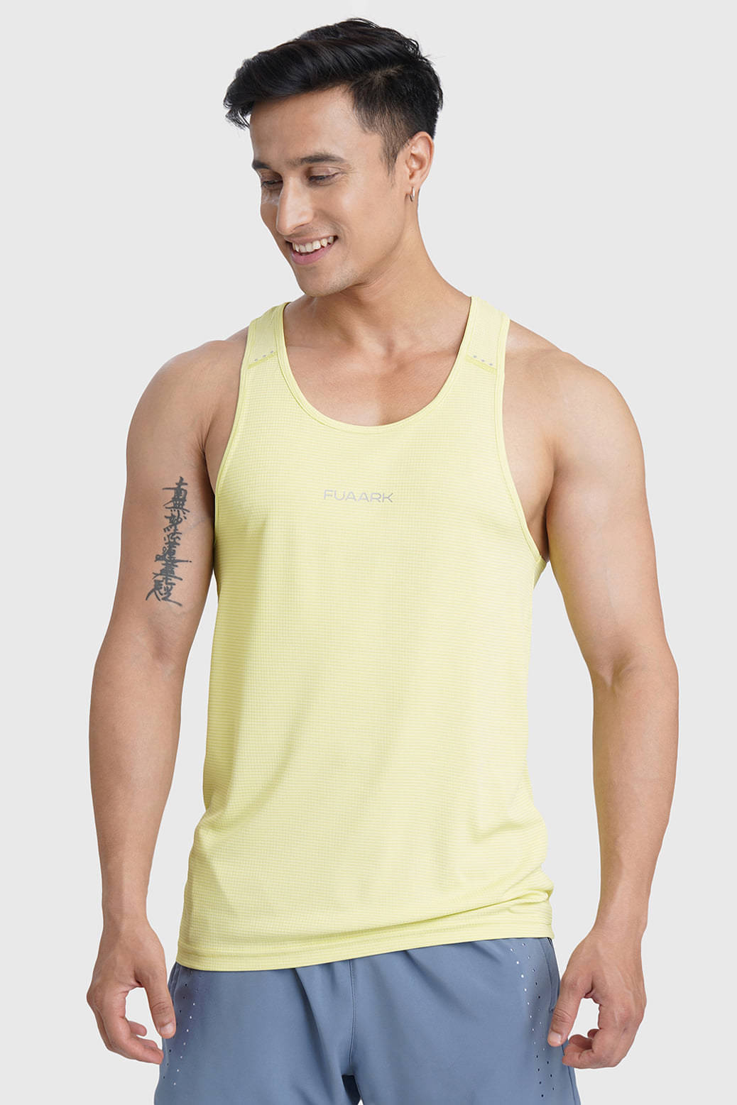 Fuaark Lime Green Polyester Regular Fit Men's Tanks ( Pack of 1 ) Fuaark Lime Green Polyester Regular Fit Men's Tanks ( Pack of 1 )