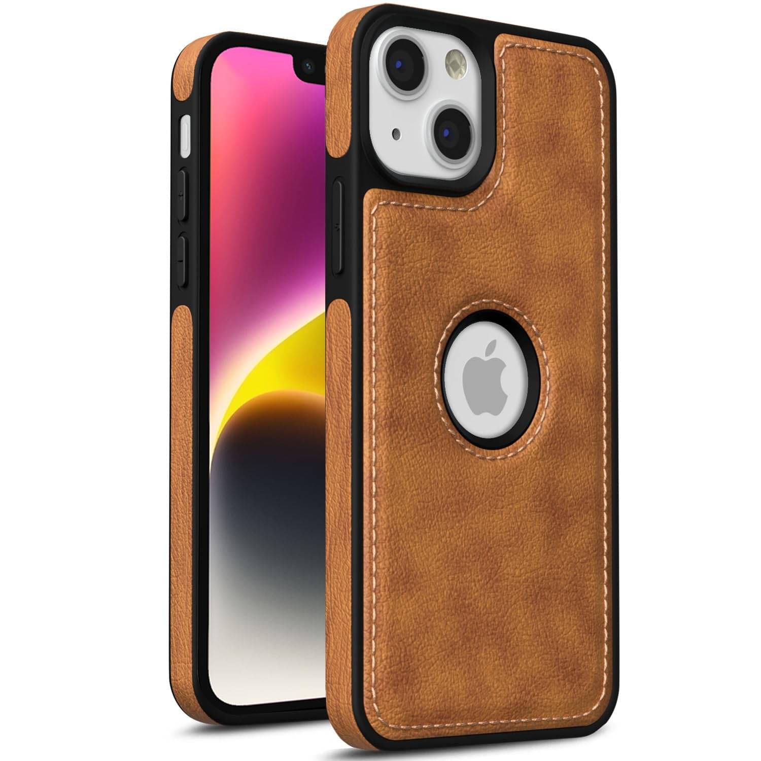 Gemesha Plain Cases Compatible For Leather Iphone 14 plus ( Pack of 1 ) Gemesha Plain Cases Compatible For Leather Iphone 14 plus ( Pack of 1 )