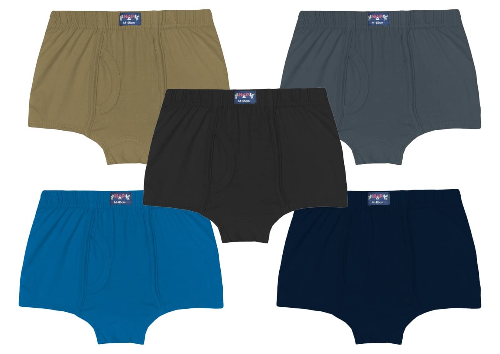     			HAP Pack of 5 Boys Cotton Trunks ( Multicolor )