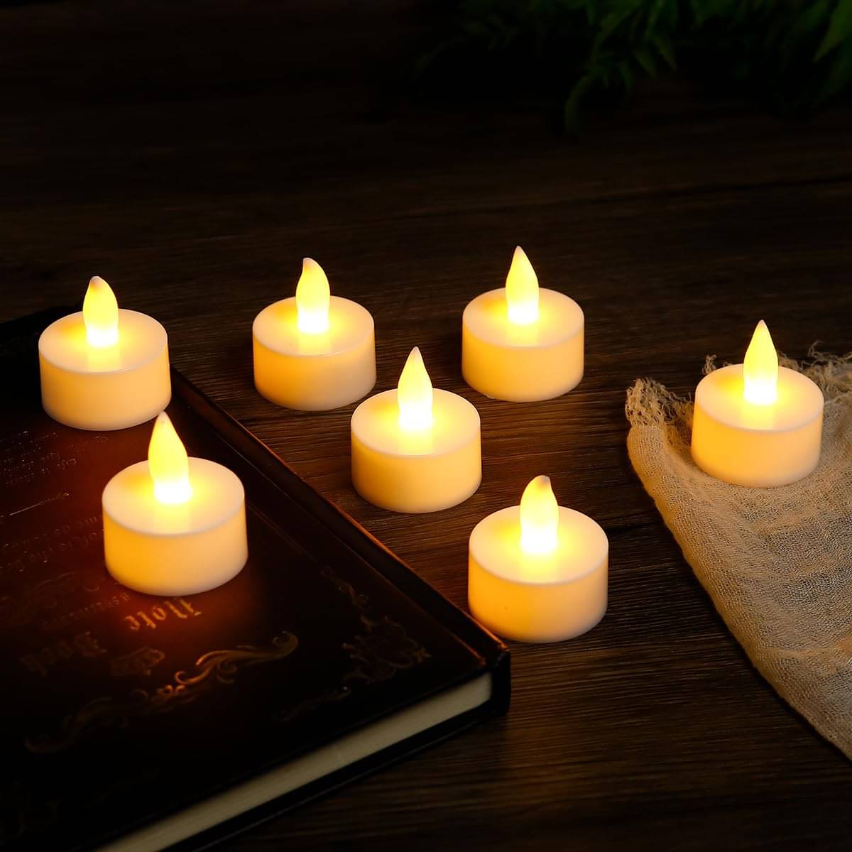 Flameless Smokeless Decorative Acrylic Diya Led Tea Light Diwali Diya (Pack of 12) Flameless Smokeless Decorative Acrylic Diya Led Tea Light Diwali Diya (Pack of 12)