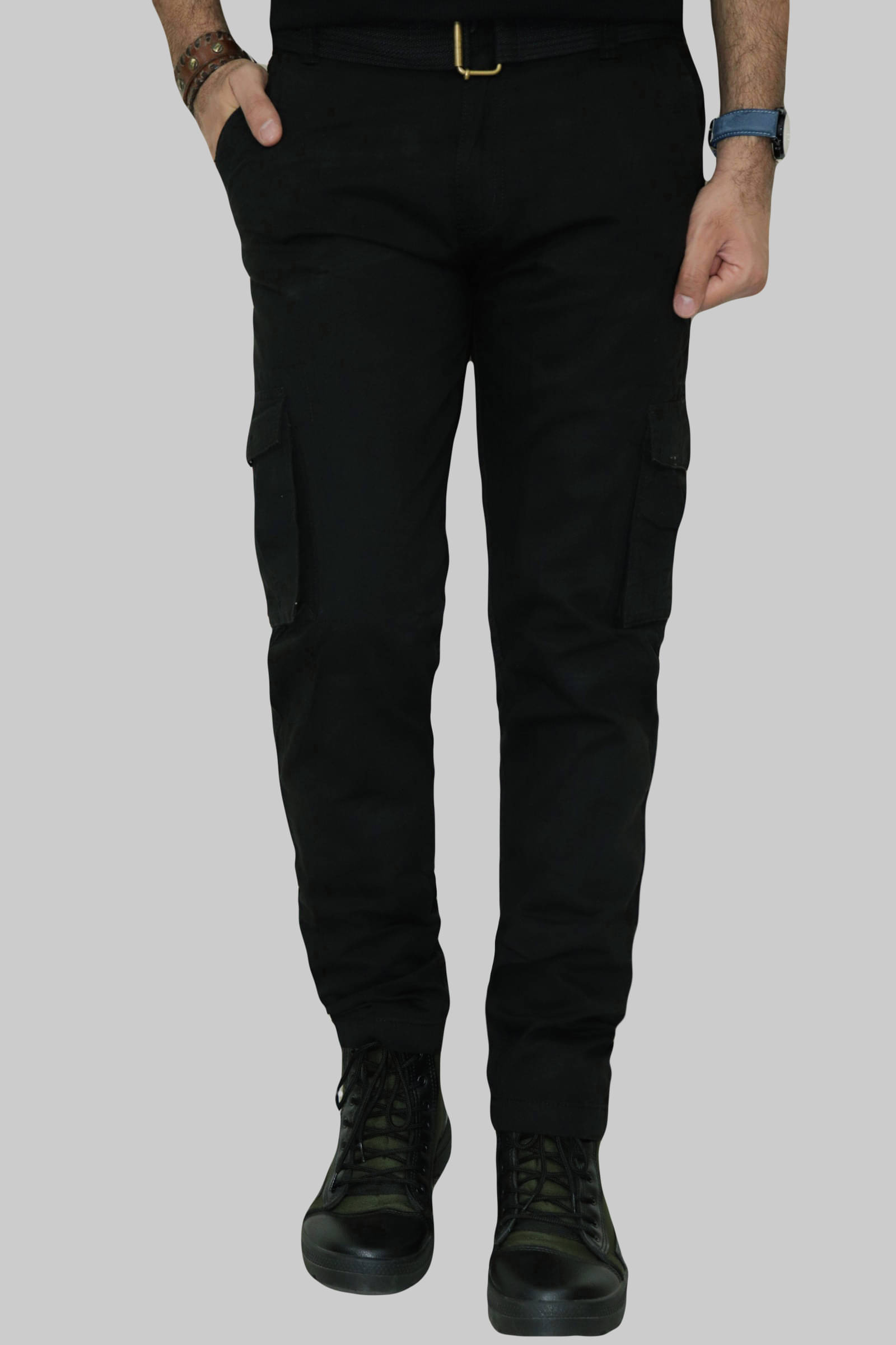     			HYMEN LEGIONS Regular Flat Men's Cargos - Black ( Pack of 1 )