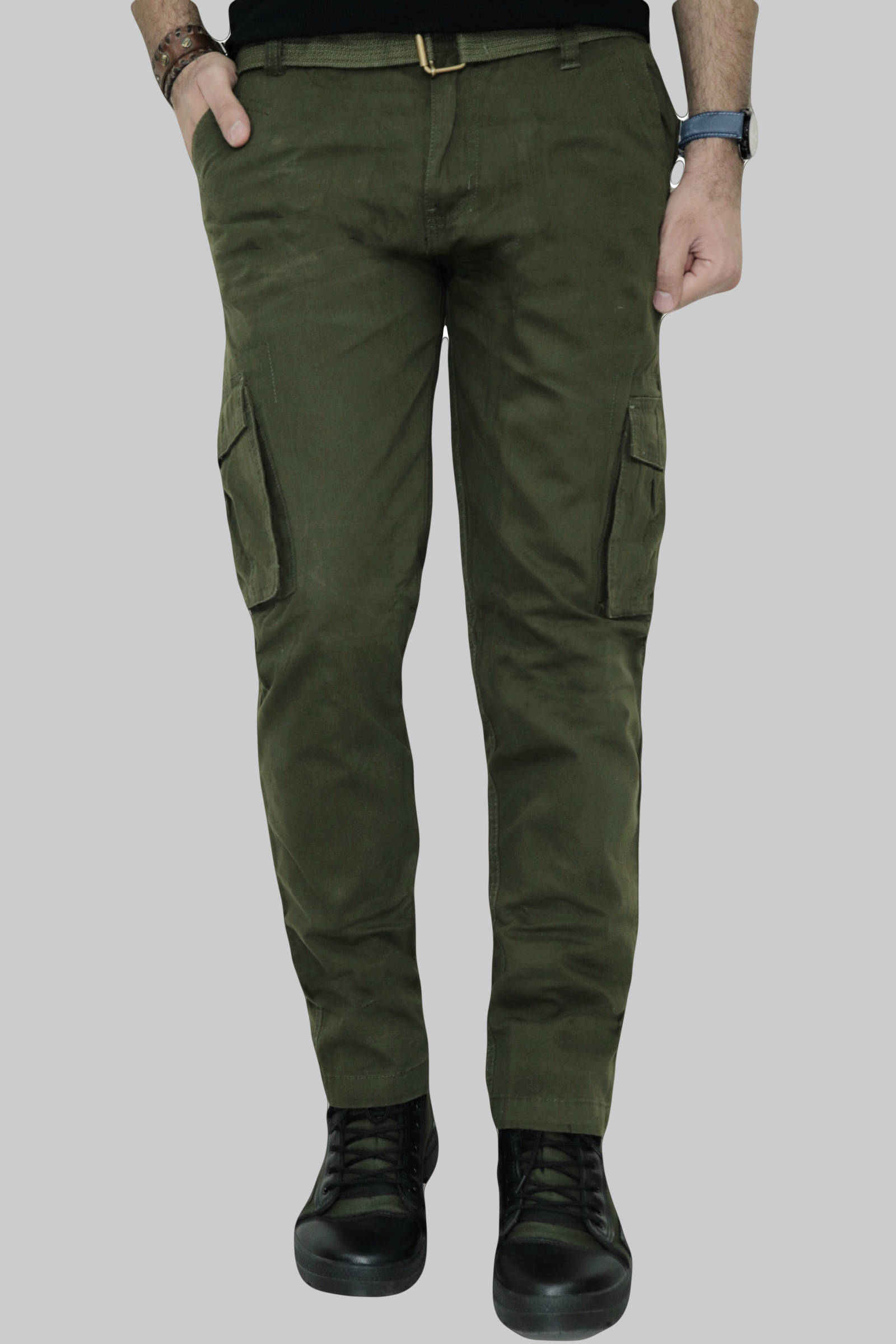     			HYMEN LEGIONS Regular Flat Men's Cargos - Dark Green ( Pack of 1 )