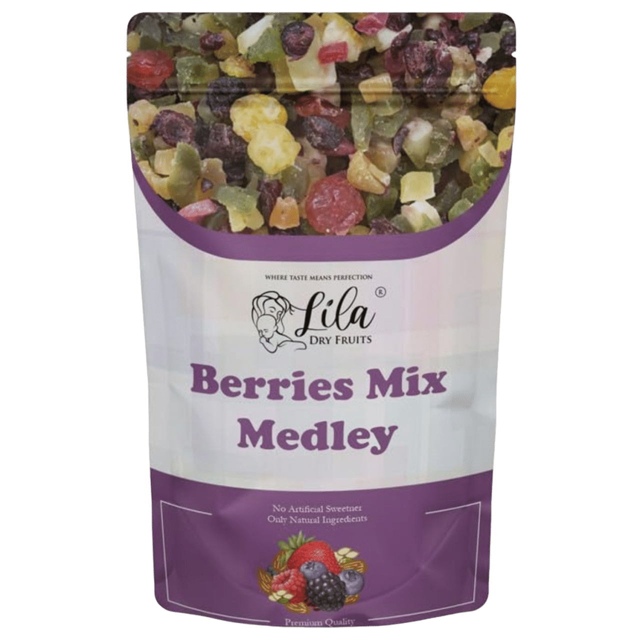 LILA DRY FRUITS Berries Mix Medley 400g (200g x 2) Blend of Dried Strawberries, Cranberries LILA DRY FRUITS Berries Mix Medley 400g (200g x 2) Blend of Dried Strawberries, Cranberries