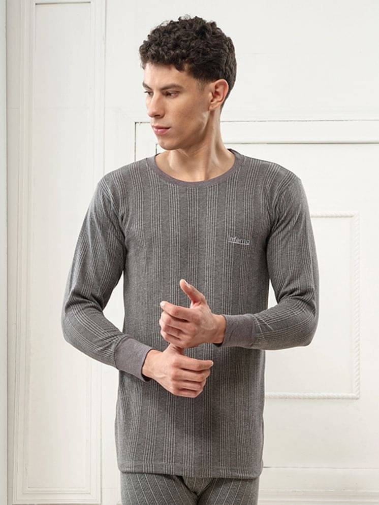 Lux Inferno Pack of 1 Cotton Blend Thermal Tops For Men's ( Charcoal )     			Lux Inferno Pack of 1 Cotton Blend Thermal Tops For Men's ( Charcoal )