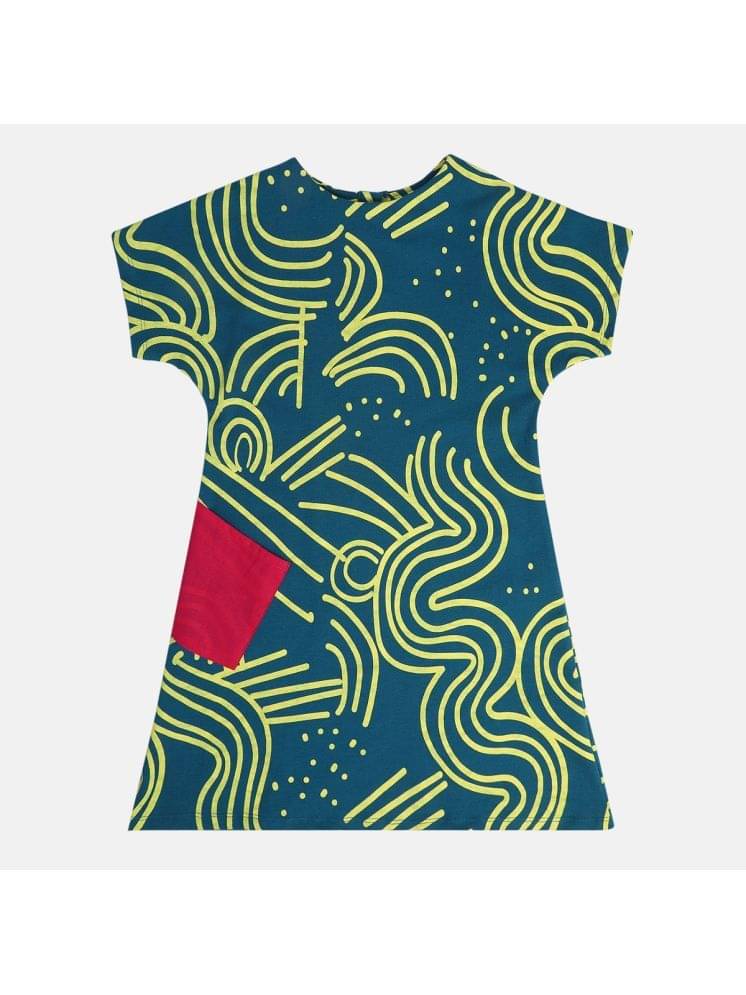 MINI KLUB Cotton A-line Dress For Girls ( Pack of 1 , Green ) MINI KLUB Cotton A-line Dress For Girls ( Pack of 1 , Green )