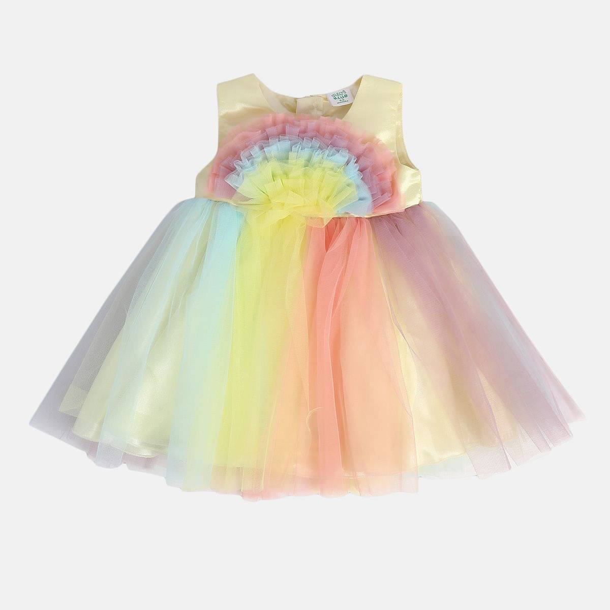     			MINI KLUB Pack of 1 Baby Girls Polyester Dress ( Multi )