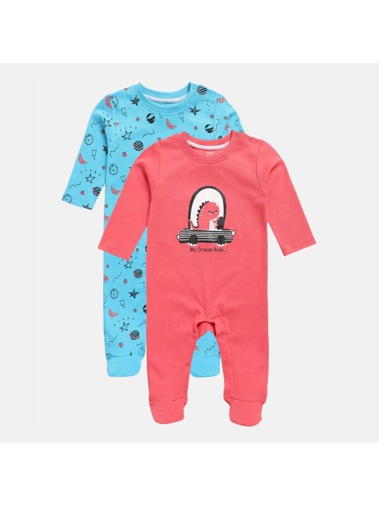MINI KLUB Pack of 2 Baby Boys Cotton Bodysuit ( Multicolor )     			MINI KLUB Pack of 2 Baby Boys Cotton Bodysuit ( Multicolor )