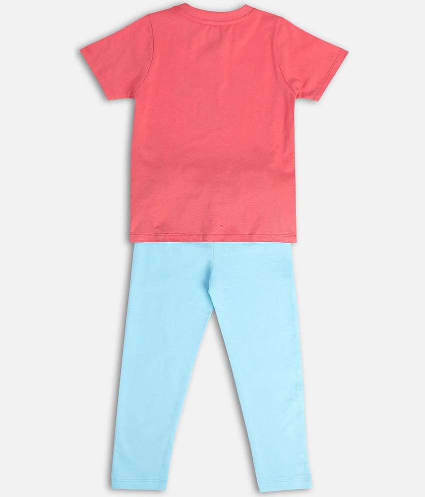MINI KLUB Pack of 1 Boys Cotton T-Shirt & Pants Set ( Multicolor )