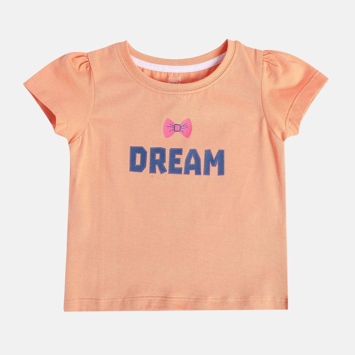 MINI KLUB Pack of 1 Baby Girls Cotton Top ( Orange ) MINI KLUB Pack of 1 Baby Girls Cotton Top ( Orange )