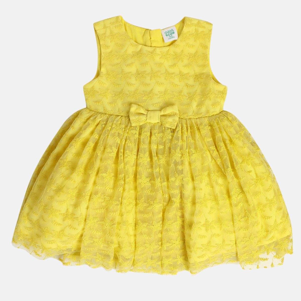     			MINI KLUB Pack of 1 Baby Girls Polyester Dress ( Orange )