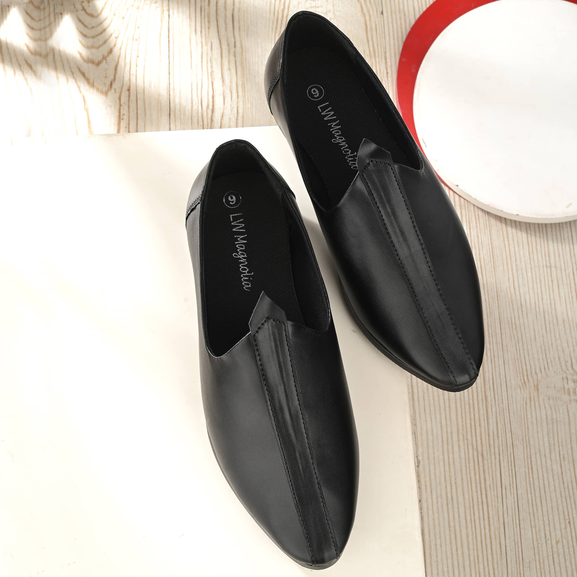 Magnolia Black Men's Slip on - Formal Shoes | Buy online on ZillyBuy