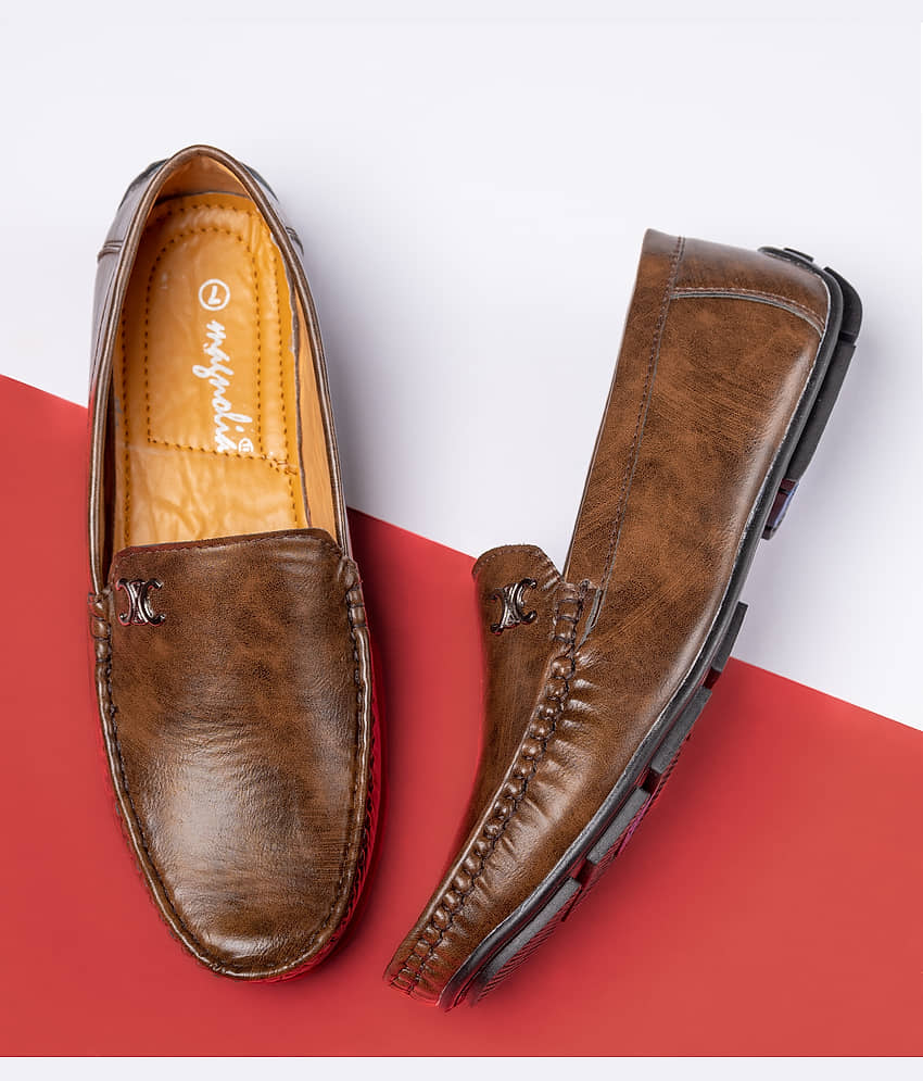 Magnolia Brown Men's Slip on - Formal Shoes | Buy online on ZillyBuy