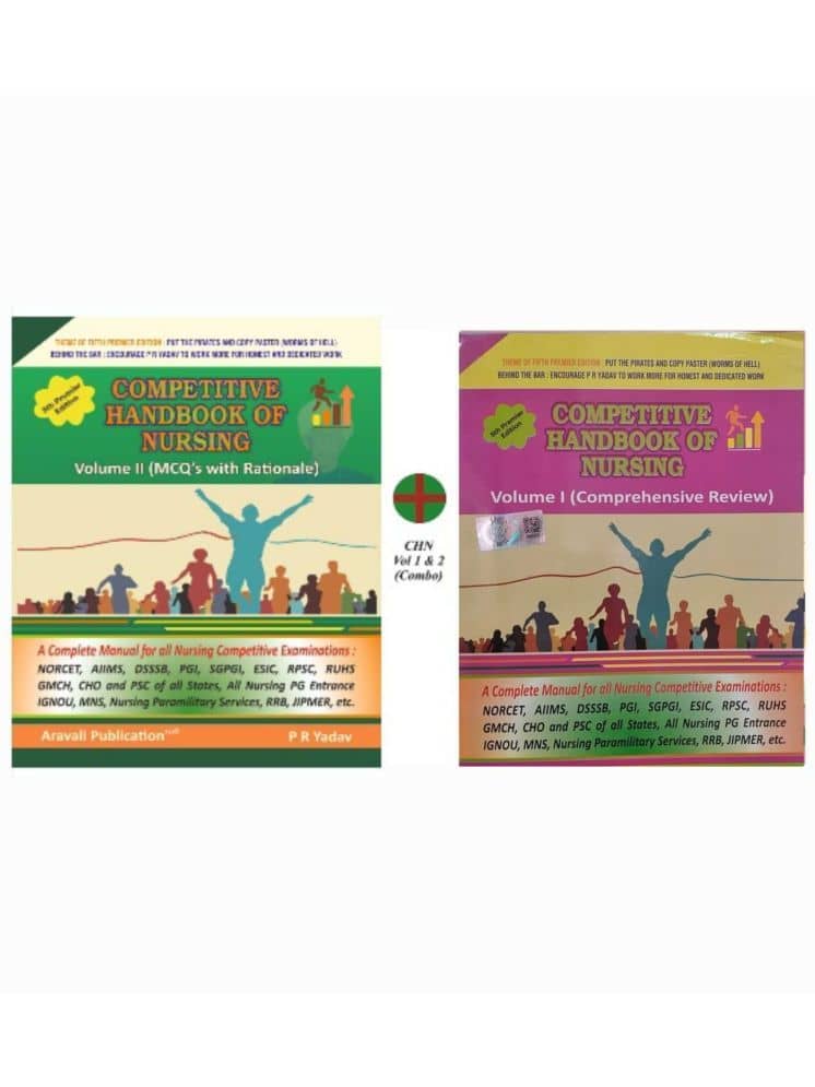 PR Yadav's Competitive Handbook of Nursing Vol 1 & 2 (Combo, English Only) (Best Nursing Guide Combo)