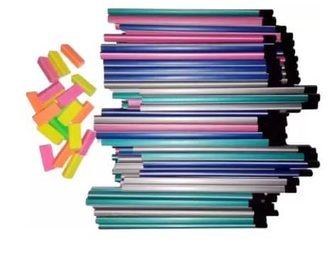     			Posshe 100 Tringle Pencil with 10 Tringle Folorosent Eraser(Multicolour) Pencil (Set of 110, Multicolor)