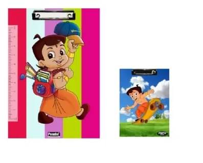     			Posshe Unisex Kids Chota Bheem Senior Exam Pad with Junior Exam Pad Combo for Students (Set of 2, Multicolor)
