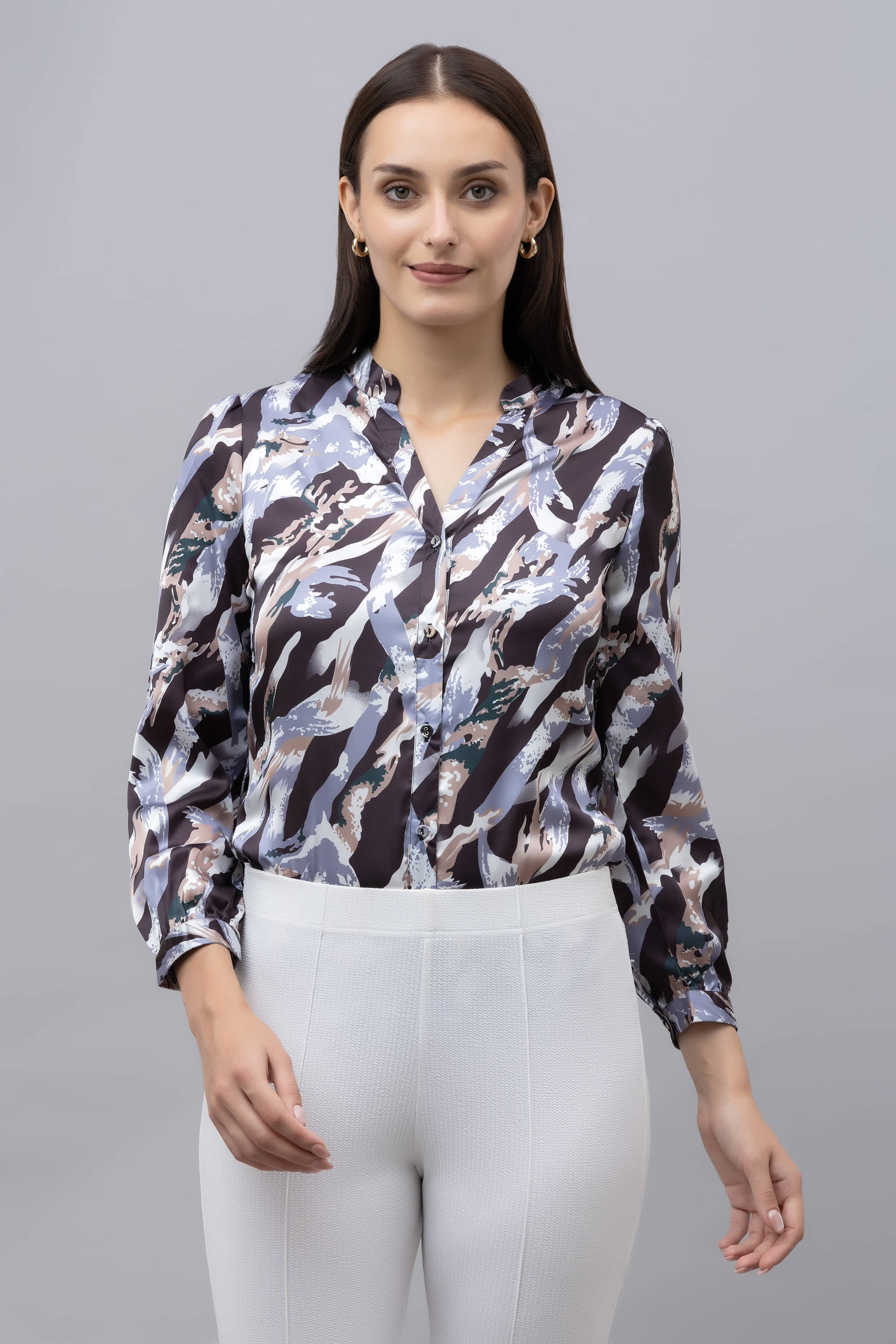 Purys Women's Satin Regular Top ( Black ) Purys Women's Satin Regular Top ( Black )
