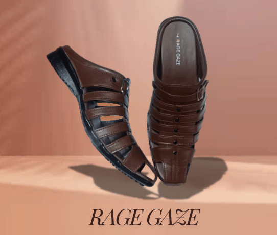 RAGE GAZE - Brown Men's Sandals