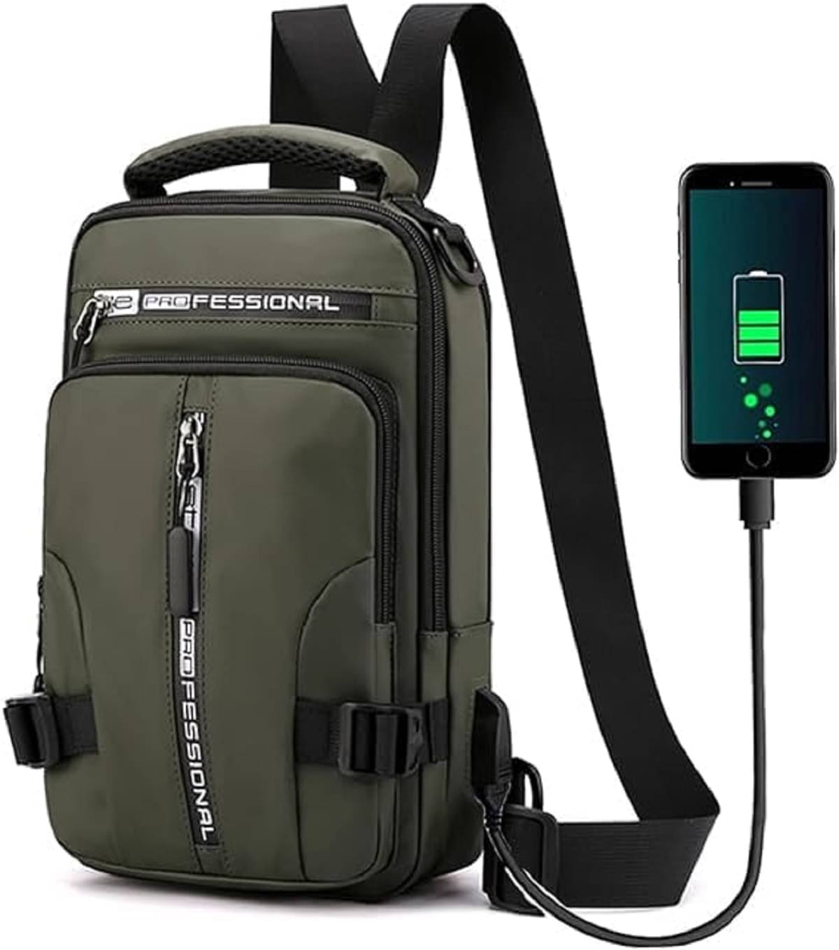     			RAMDEV ENTERPRISE Green Solid Messenger Bag
