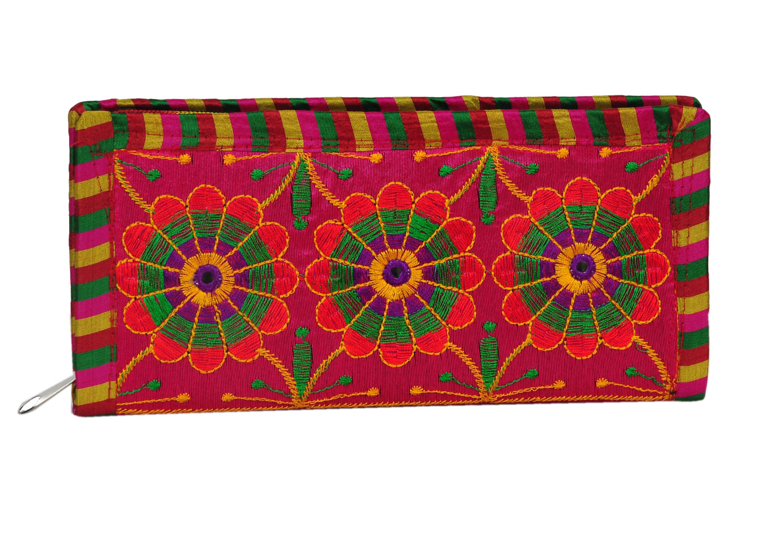     			SUNESH CREATION Pink Fabric Handheld