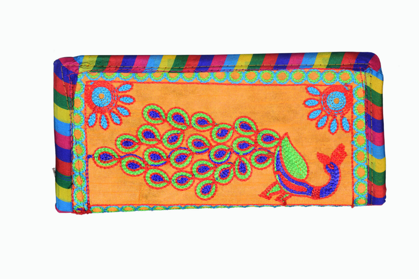     			SUNESH CREATION Yellow Fabric Purse