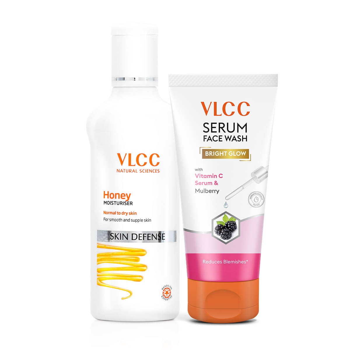     			VLCC Honey Moisturiser - 100ml & Bright Glow Serum Facewash with Vitamin C Serum & Mulberry to Reduce Blemishes 100ml