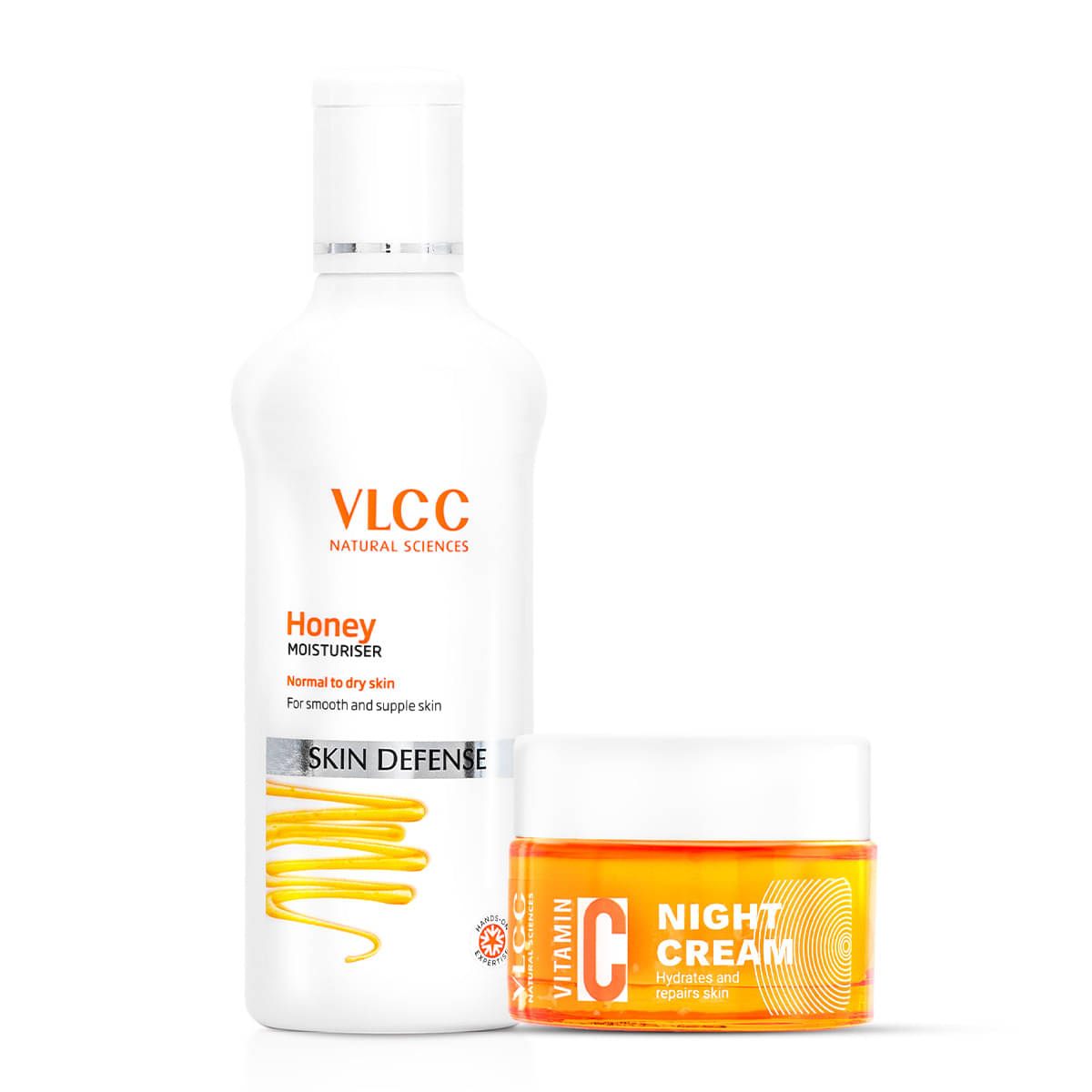 VLCC Honey Moisturiser For Deep Moisturization - 100ml & Vitamin C Night Cream - Hydrates & repairs skin 50g VLCC Honey Moisturiser For Deep Moisturization - 100ml & Vitamin C Night Cream - Hydrates & repairs skin 50g