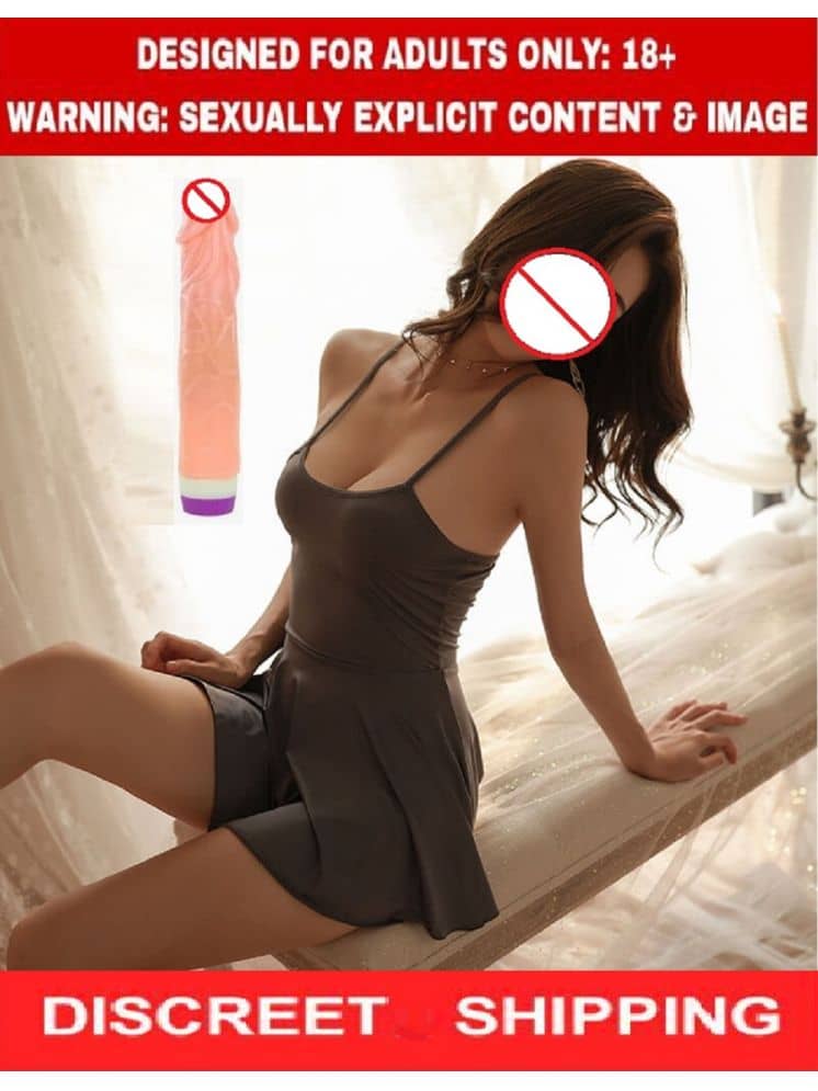 9" Long & Soft Sexy Real Felling Skin Colored Vibrating Dildo For Sexy Girls Vagina - By CRAZYNYT