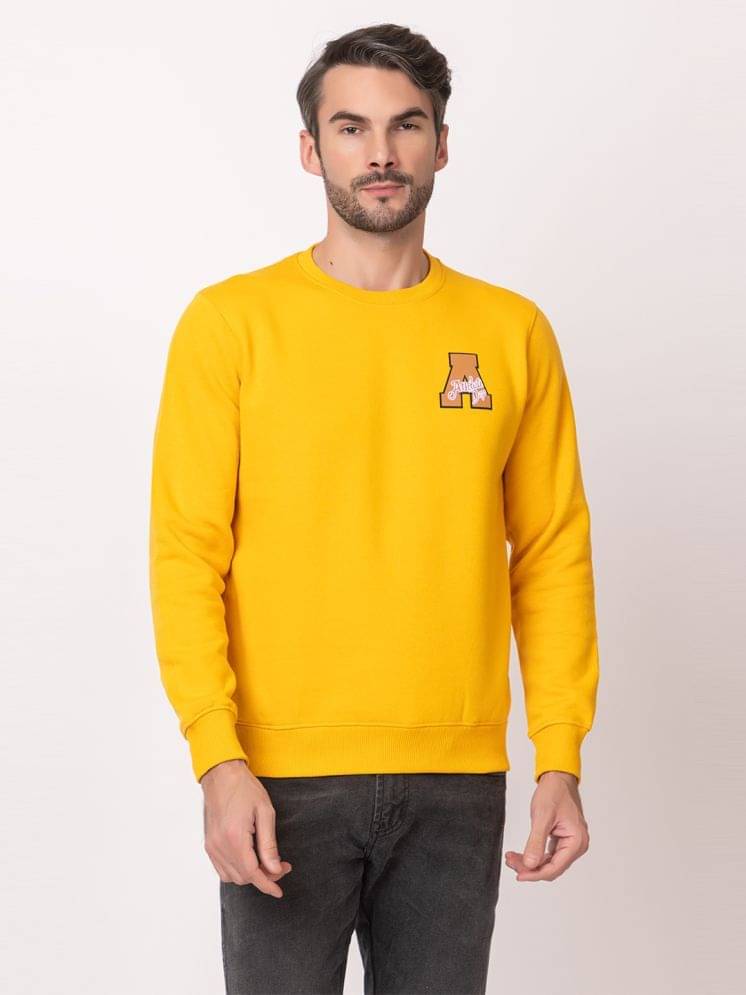     			ARIIX Cotton Blend Round Neck Men's Sweatshirt - Yellow ( Pack of 1 )