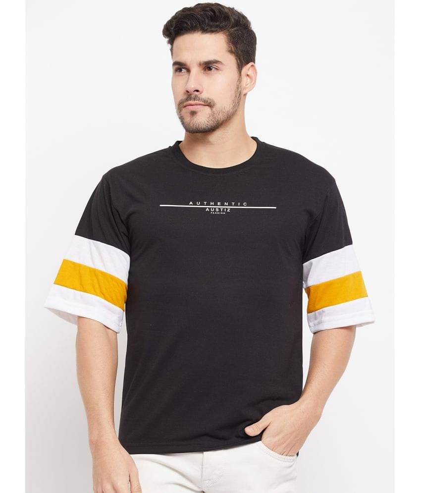     			AUSTIN WOOD Pack of 1 Cotton Blend Oversized Fit Men's T-Shirt ( Black )