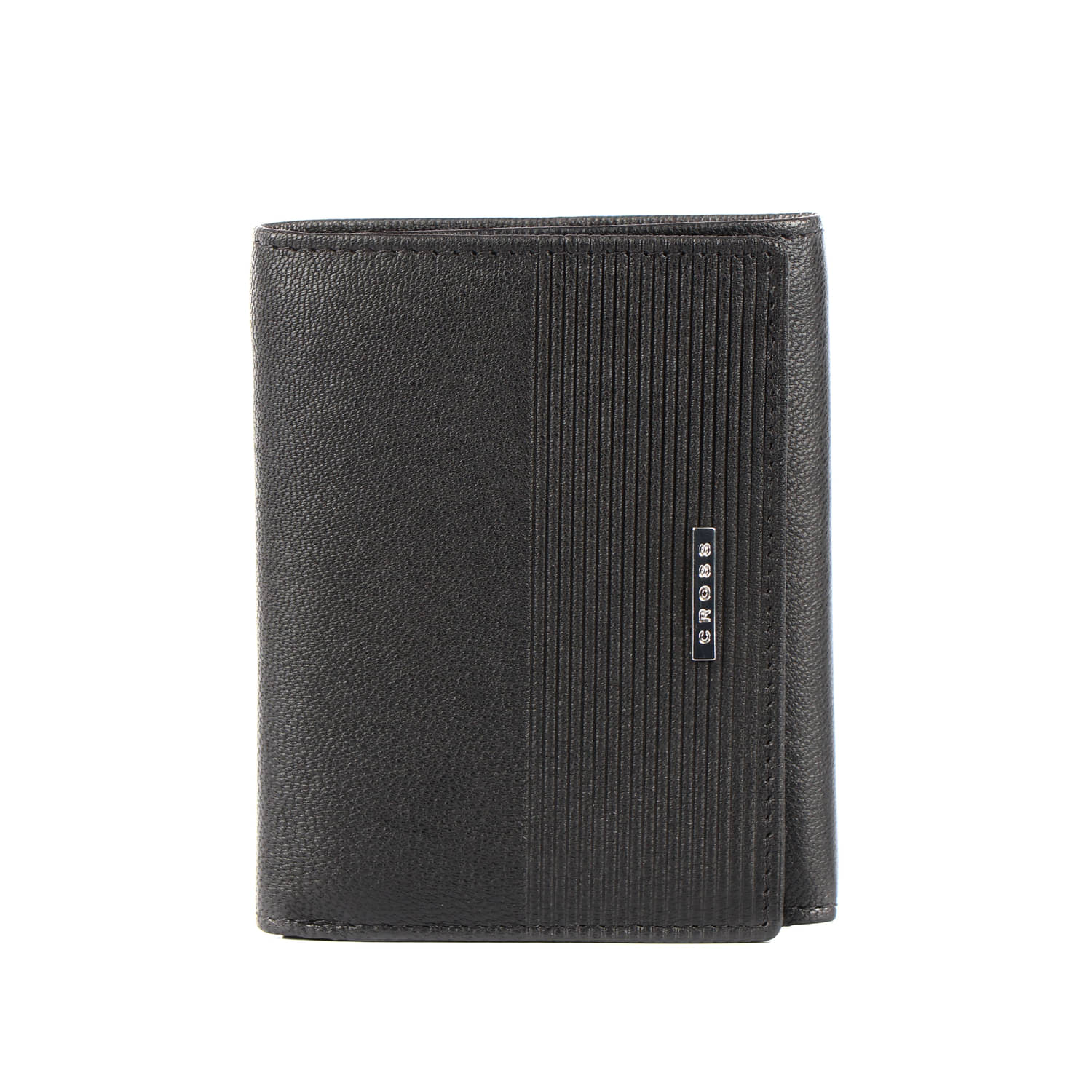     			Cross Black Leather Men's Three Fold Wallet ( Pack of 1 )