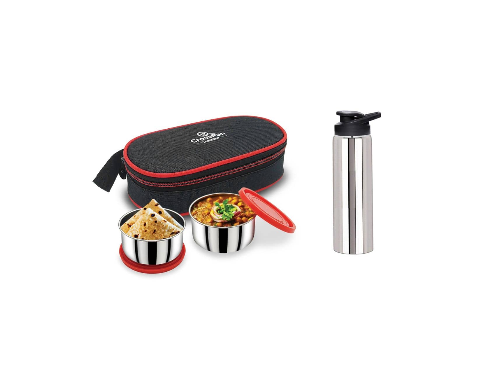 CrossPan FRESHMEAL LUNCH BOX/TIFFIN BOX Stainless Steel Lunch Box 2 - Container ( Pack of 1 )