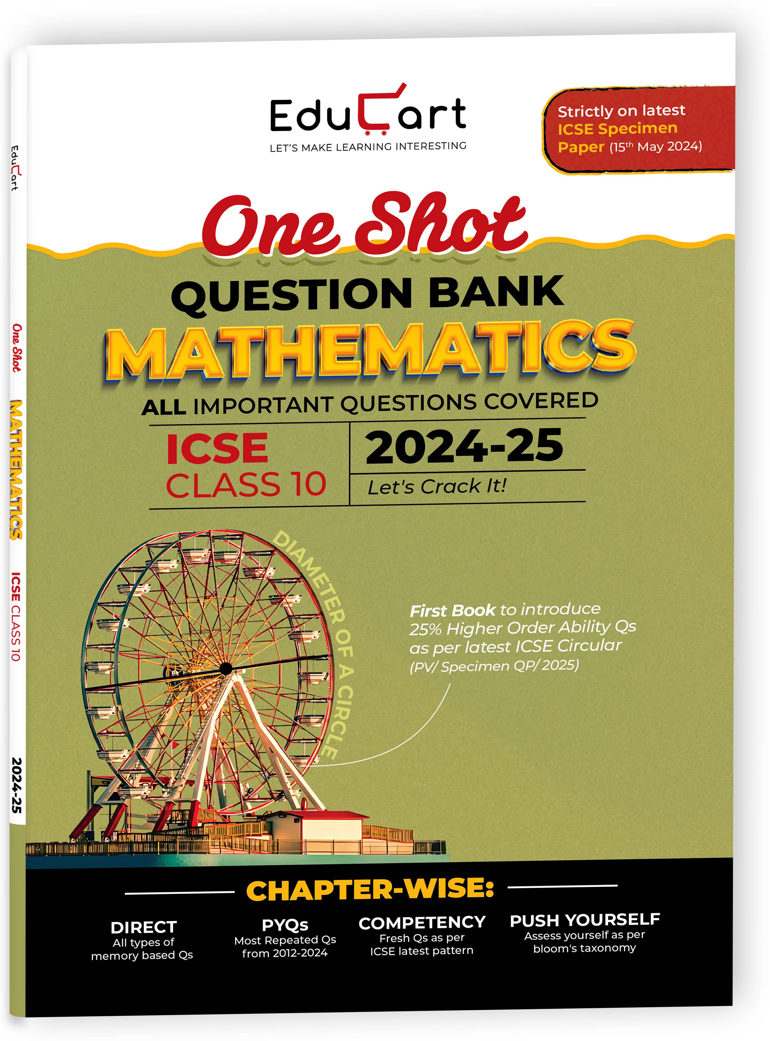 Educart ICSE Class 10 Mathematics One Shot Question Bank 2025 for 2024-25 Exam Educart ICSE Class 10 Mathematics One Shot Question Bank 2025 for 2024-25 Exam