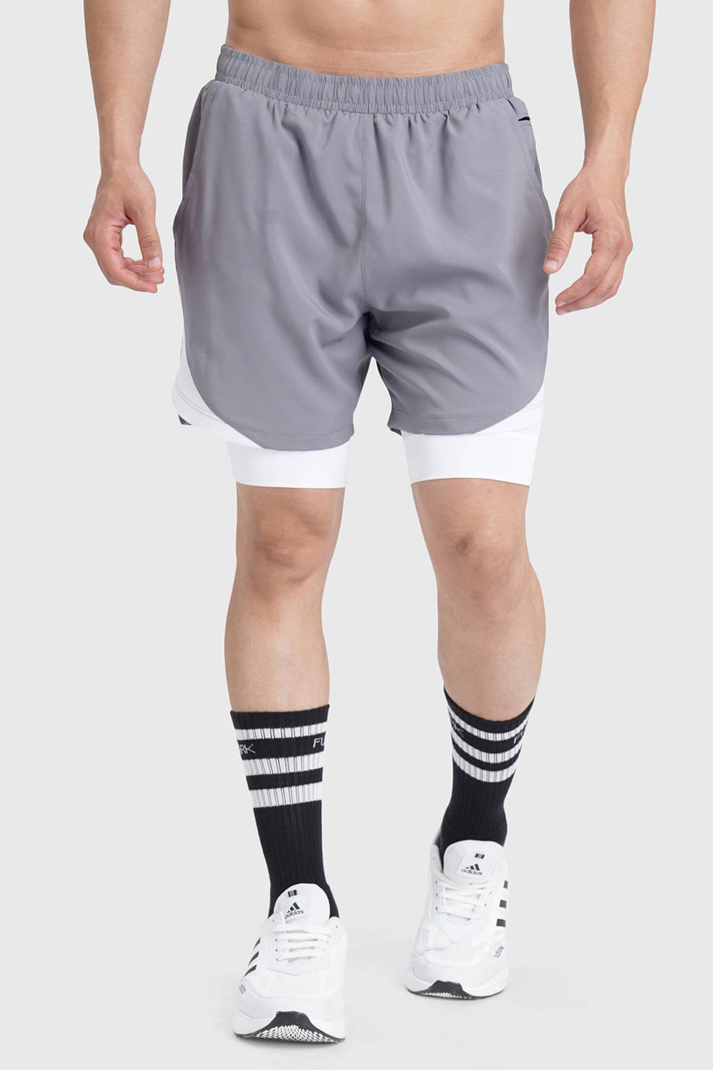 Fuaark Grey Polyester Men's Running Shorts ( Pack of 1 ) Fuaark Grey Polyester Men's Running Shorts ( Pack of 1 )