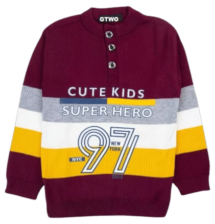     			GTwo Pack of 1 Boys Woollen Blend Cardigan Sweater ( Purple )