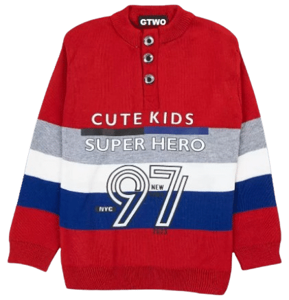     			GTwo Pack of 1 Boys Woollen Blend Cardigan Sweater ( Red )
