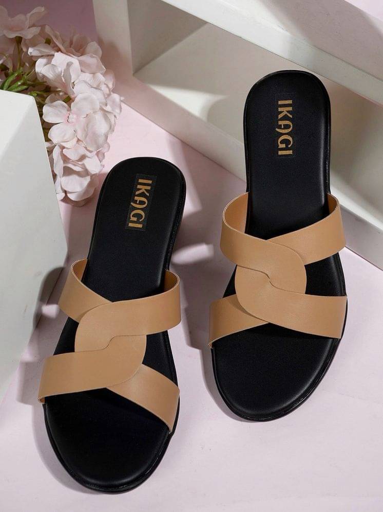     			IKAGI Beige Women's Flats