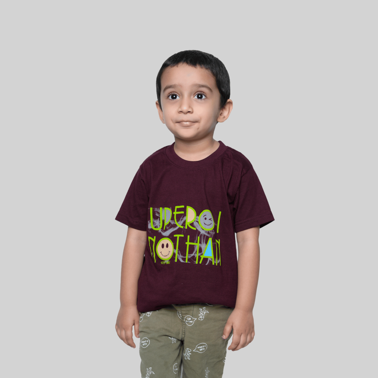    			Kidzee Kingdom Pack of 1 Boys Cotton T-Shirt ( Black )