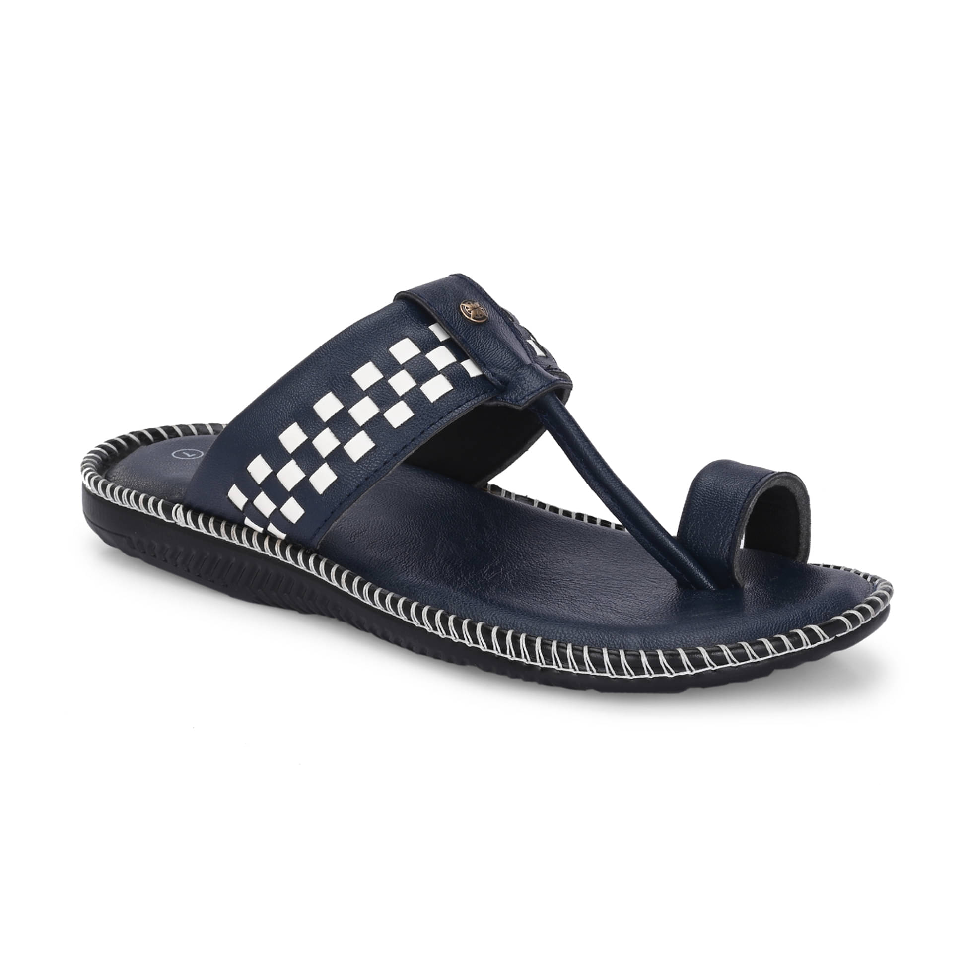     			Leeport Blue Men's Kolhapuris