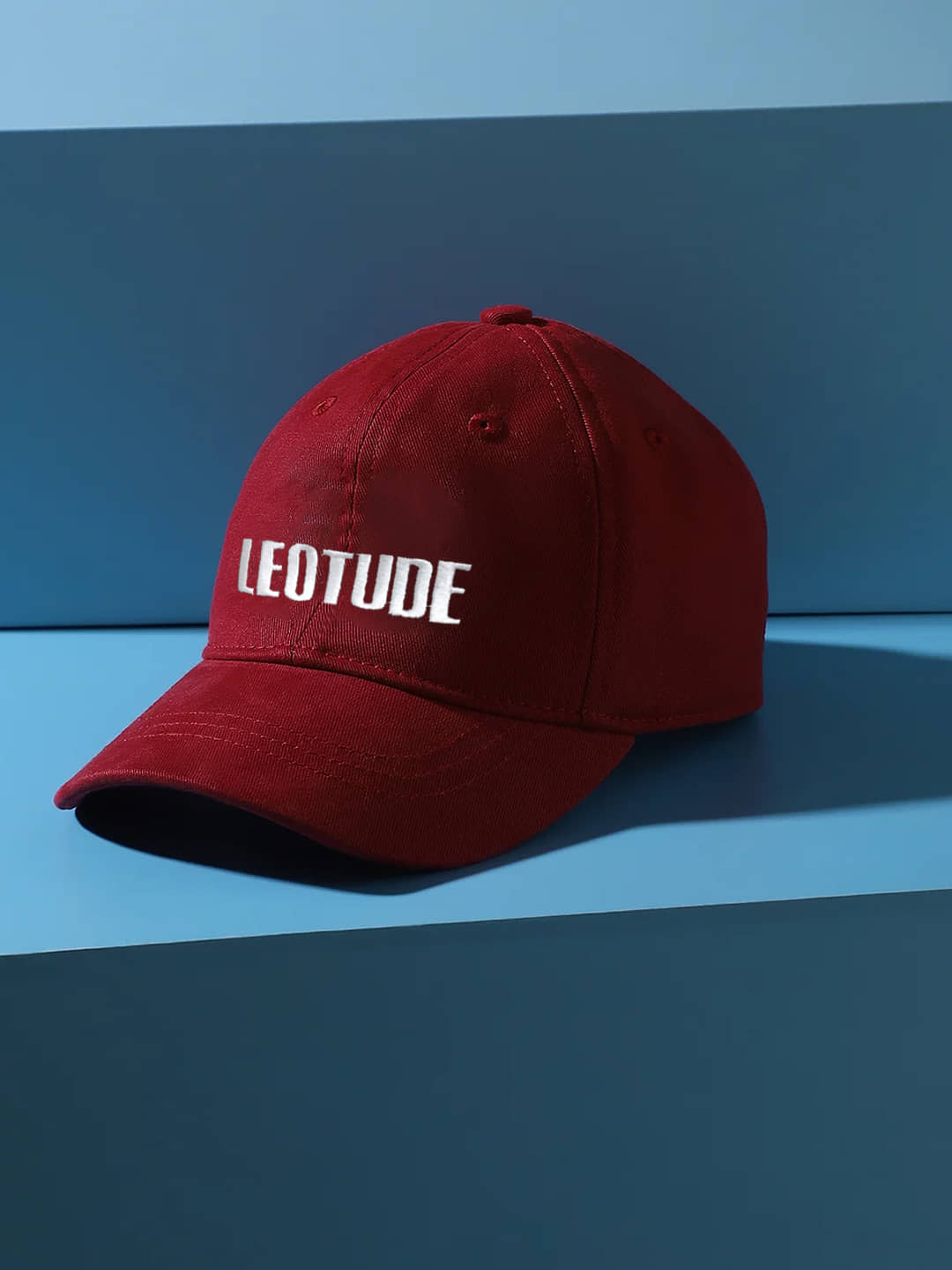 Leotude Red Cotton Men's Cap ( Pack of 1 )