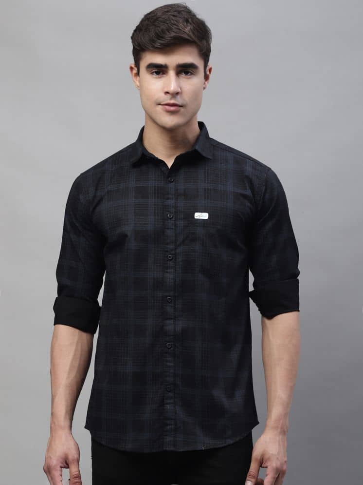 MAJESTIC MAN 100% Cotton Slim Fit Checks Full Sleeves Men's Casual Shirt - Brown ( Pack of 1 )