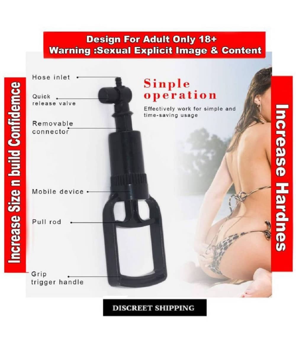PENIS VACCUM MANUAL POWER PUMP - MALE ENHANCEMENT ENLARGER PUMP FOR MEN