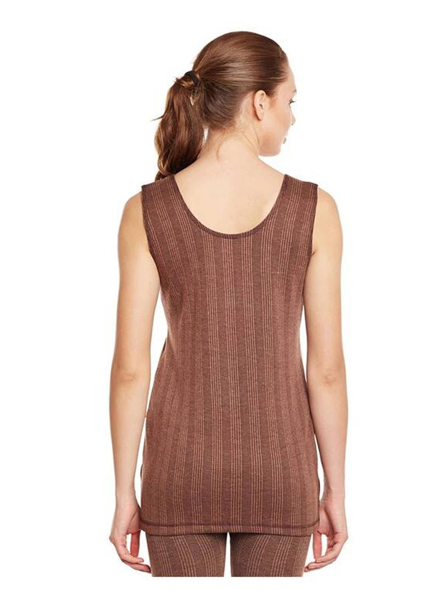 Paryag Woollen Thermal Tops - Brown Pack of 1