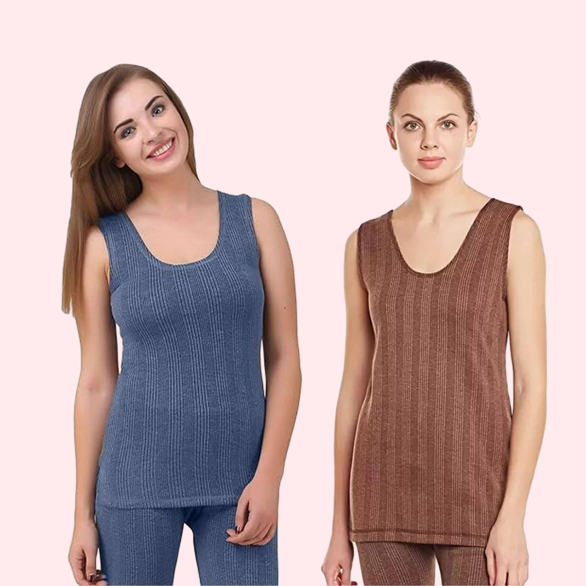     			Paryag Woollen Thermal Tops - Multi Color Pack of 2